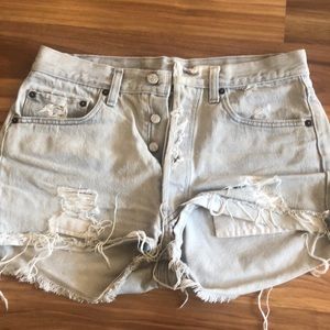 Levi’s gray denim shorts